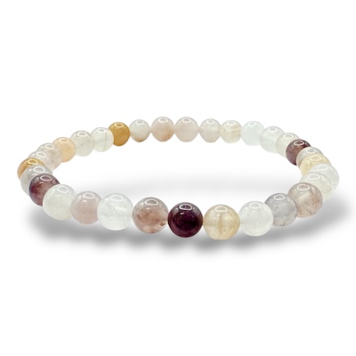 6mm Violet Beaded Bracelet